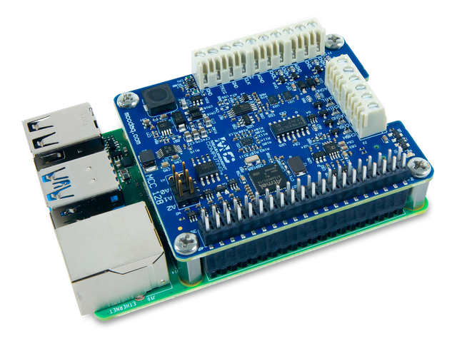 Voltage Measurement DAQ HAT for Raspberry Pi®- MCC 118 12-bit, 100 kS/s, 8 SE Analog Inputs