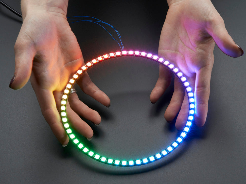 NeoPixel 1/4 60 Ring - WS2812 5050 RGB LED w/ Integrated Drivers
