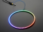 NeoPixel 1/4 60 Ring - WS2812 5050 RGB LED w/ Integrated Drivers