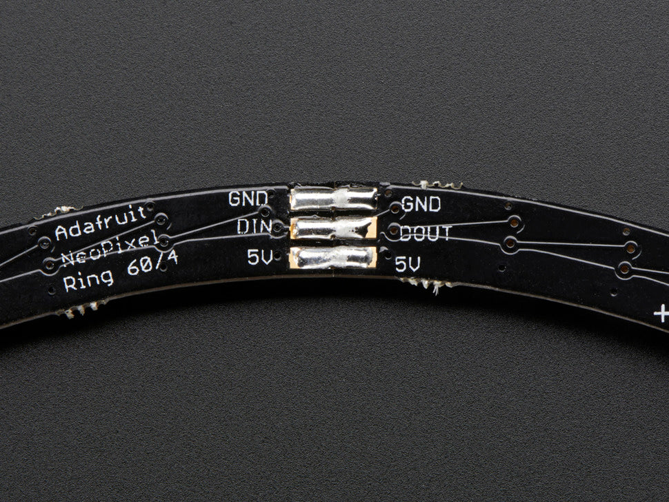 NeoPixel 1/4 60 Ring - WS2812 5050 RGB LED w/ Integrated Drivers