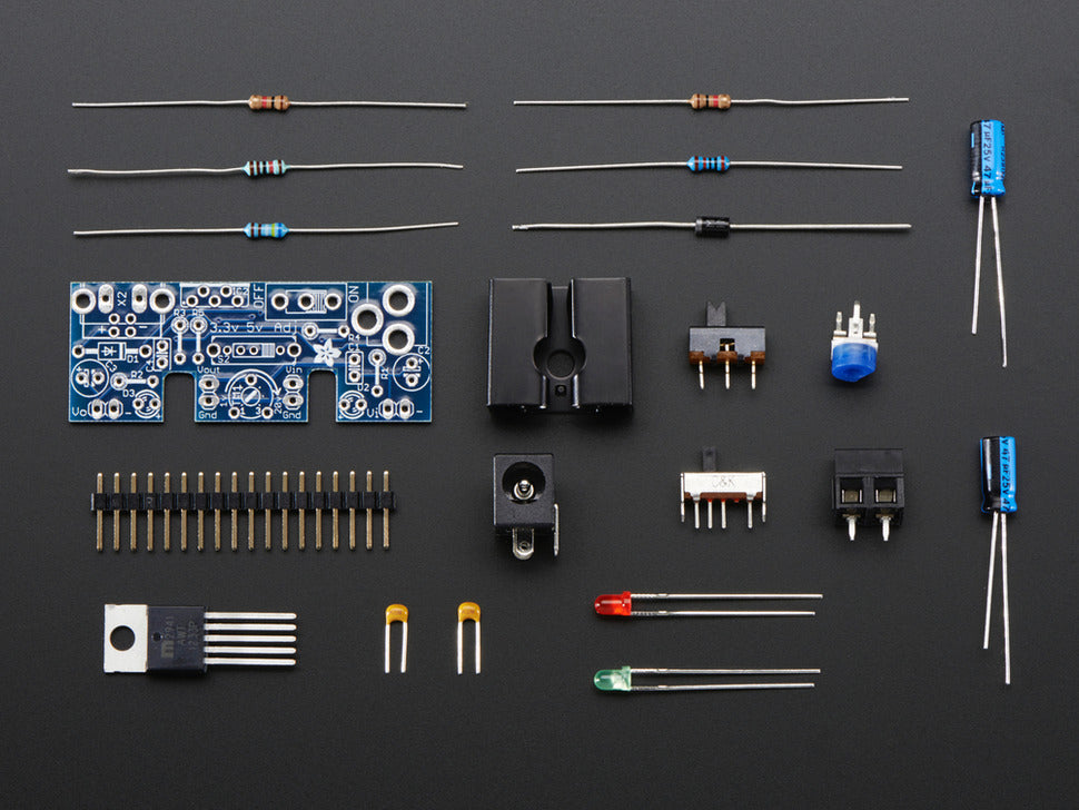 Adjustable breadboard power supply kit - v1.0