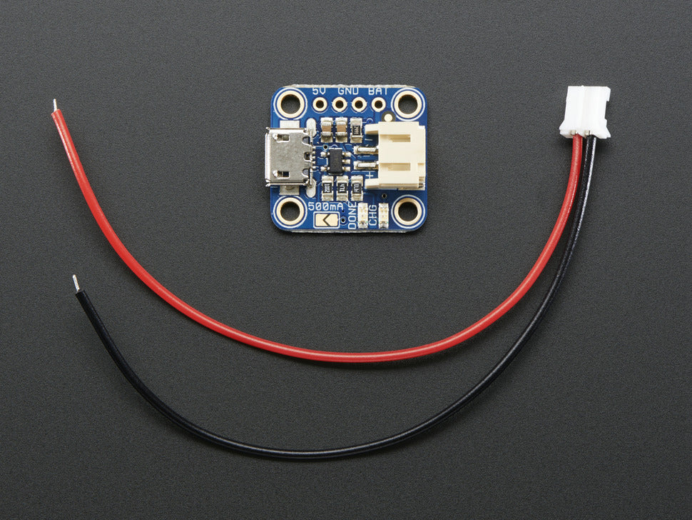 Adafruit Micro Lipo w-MicroUSB Jack - USB LiIon-LiPoly charger - v1