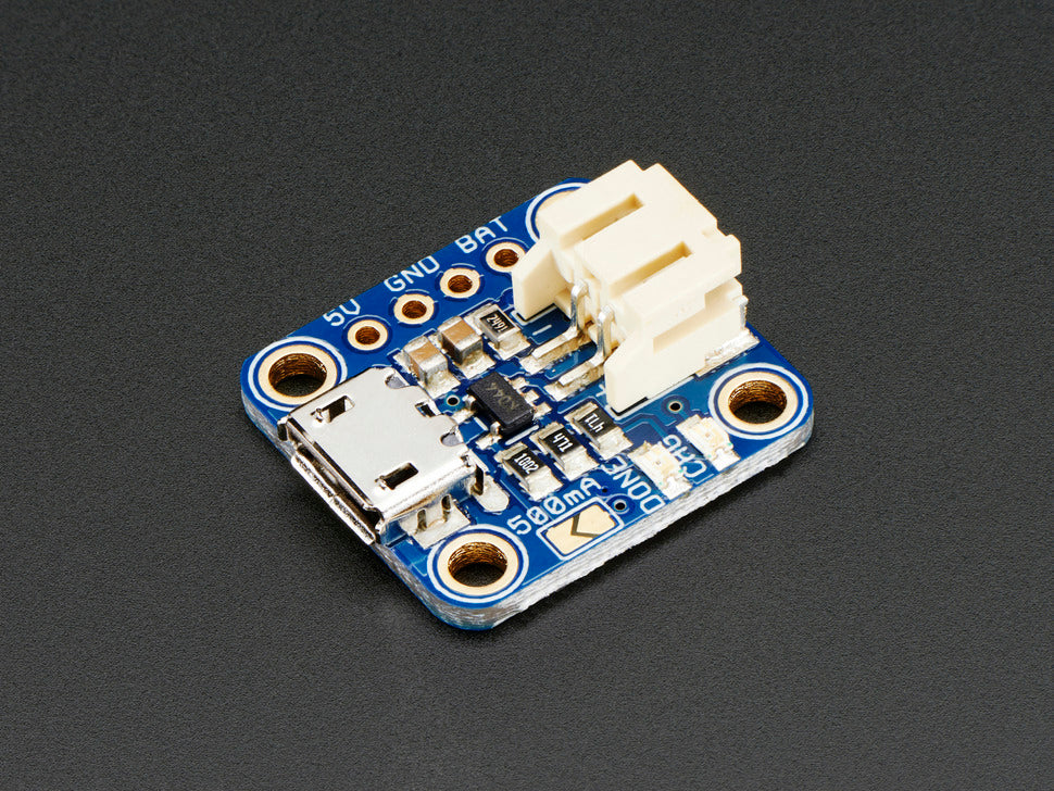 Adafruit Micro Lipo w-MicroUSB Jack - USB LiIon-LiPoly charger - v1