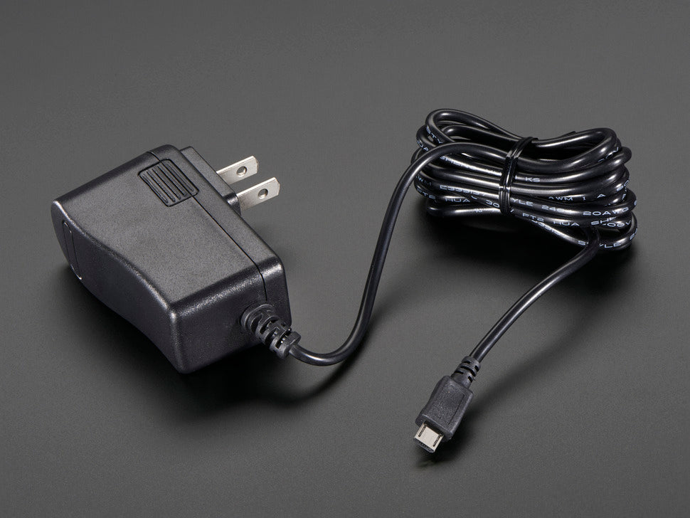 5V 2.4A Switching Power Supply w- 20AWG 6' MicroUSB Cable