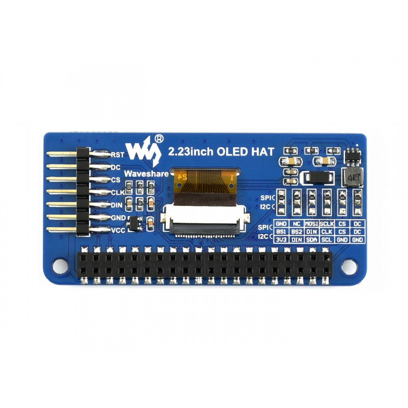 128×32, 2.23inch OLED display HAT for Raspberry Pi