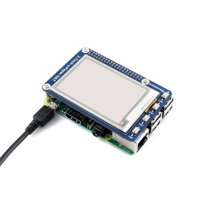 264x176, 2.7inch E-Ink display HAT for Raspberry Pi, three-color
