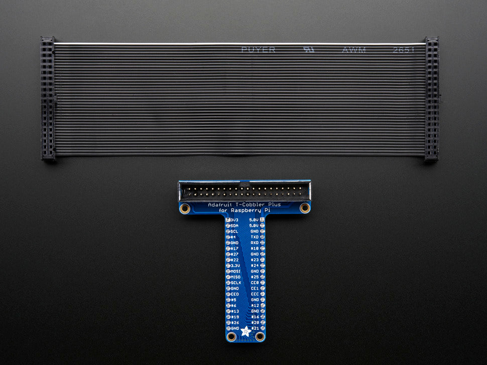 Assembled Pi T-Cobbler Plus - GPIO Breakout - Pi A+, B+, Pi 2, Pi 3, Zero