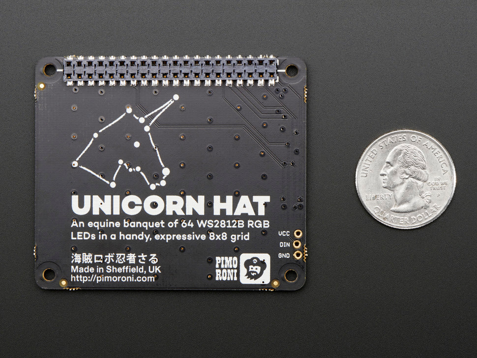 Pimoroni Unicorn Hat-8x8 RGBLED Shield RasPiA+/B+