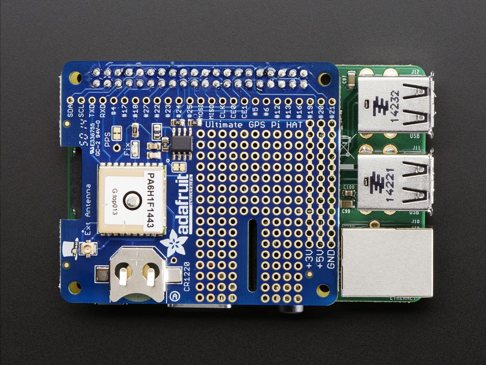 Adafruit Ultimate GPS HAT for Raspberry Pi A+/B+/Pi 2 - Mini Kit