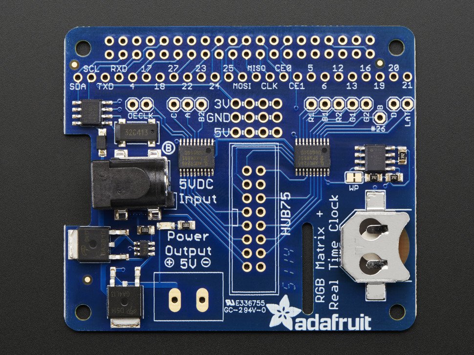 Adafruit RGB Matrix HAT + RTC for Raspberry Pi - Mini Kit
