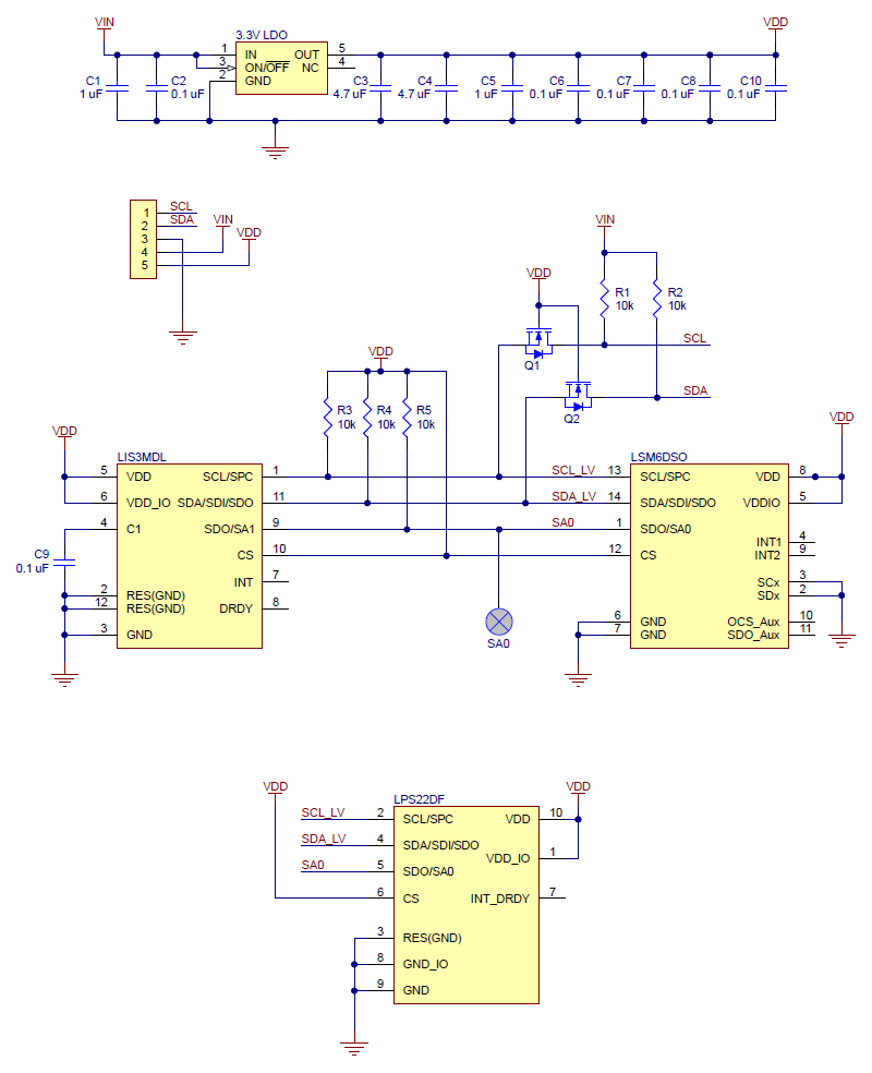 AltIMU-10 v6 Gyro, Accelerometer, Compass, and Altimeter (LSM6DSO, LIS3MDL, and LPS22DF Carrier)