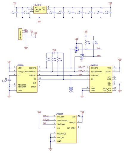 AltIMU-10 v6 Gyro, Accelerometer, Compass, and Altimeter (LSM6DSO, LIS3MDL, and LPS22DF Carrier)