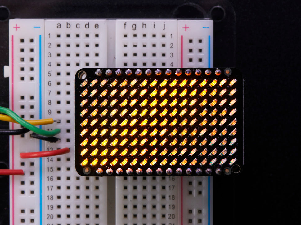 Adafruit LED Charlieplexed Matrix - 9x16 LEDs - Yellow