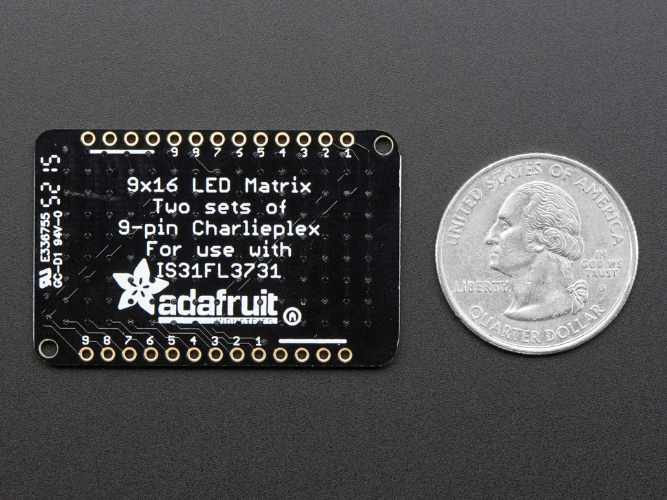 Adafruit LED Charlieplexed Matrix - 9x16 LEDs - White