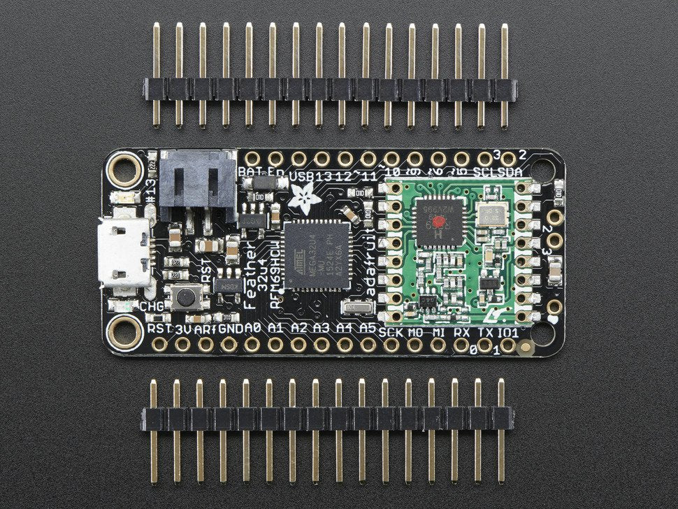 Adafruit Feather 32u4 with RFM69HCW Packet Radio - 433MHz