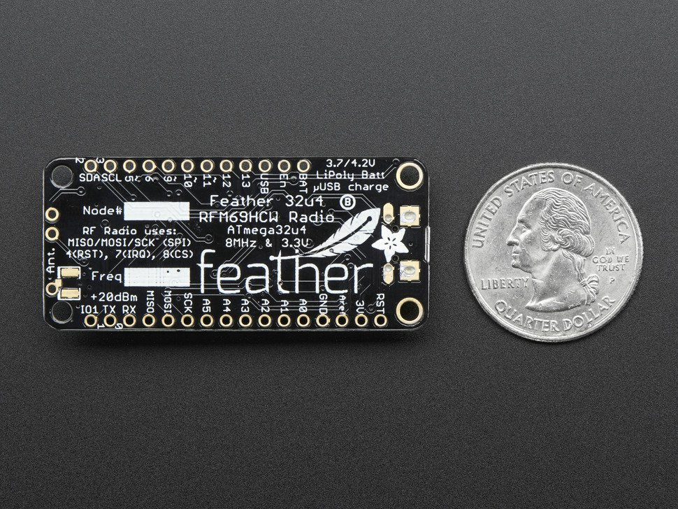 Adafruit Feather 32u4 with RFM69HCW Packet Radio - 433MHz