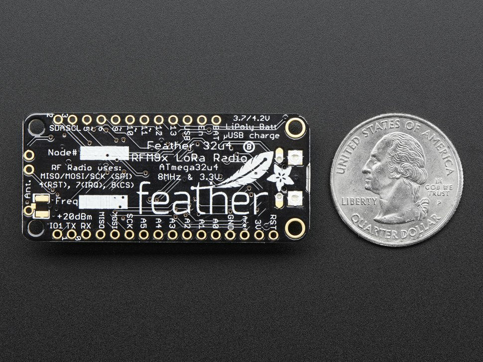 Adafruit Feather 32u4 RFM96 LoRa Radio - 433MHz