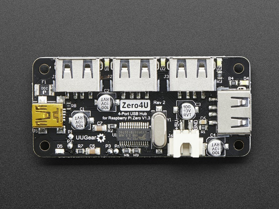 Zero4U - 4 Port USB Hub for Raspberry Pi Zero v1.3