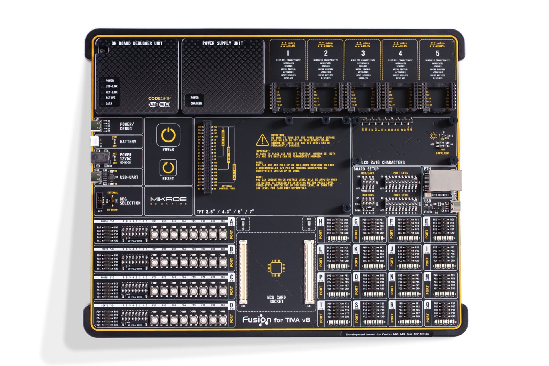 Fusion for TIVA V8+ MCU CARD for Tiva TM4C129XNCZAD