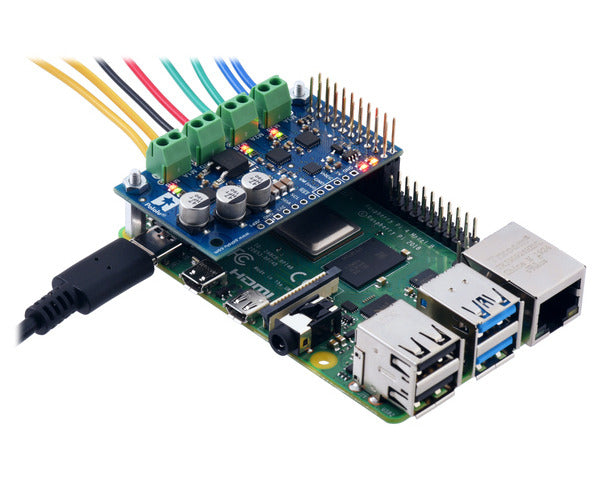 Motoron M3H256 Triple Motor Controller for Raspberry Pi (Connectors Soldered)