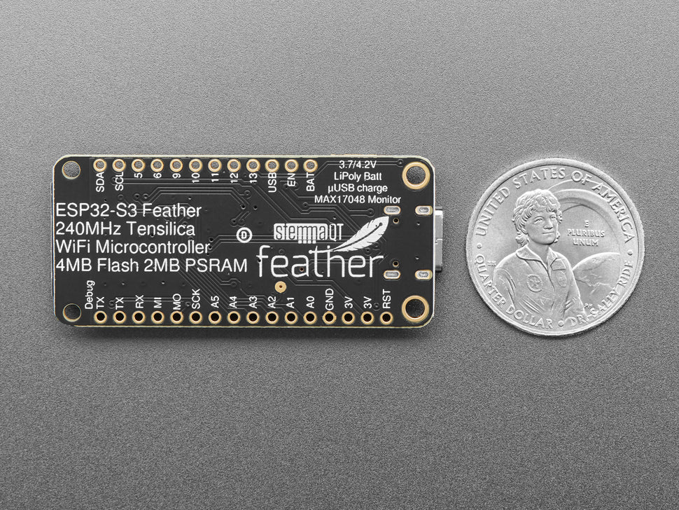 Adafruit ESP32-S3 Feather with 4MB Flash 2MB PSRAM - STEMMA QT / Qwiic