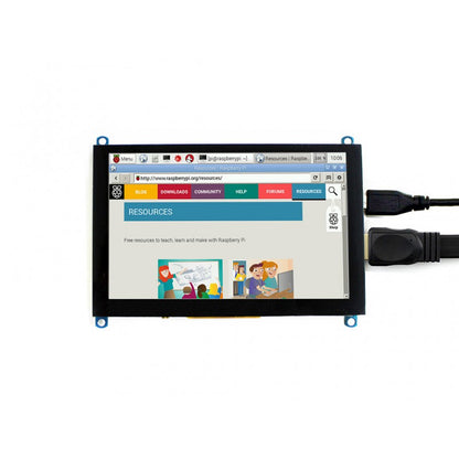 5inch HDMI LCD (H), 800x480, supports various systems, capacitive touch