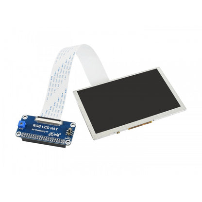 5inch IPS Display for Raspberry Pi, DPI interface, no Touch, 800x480