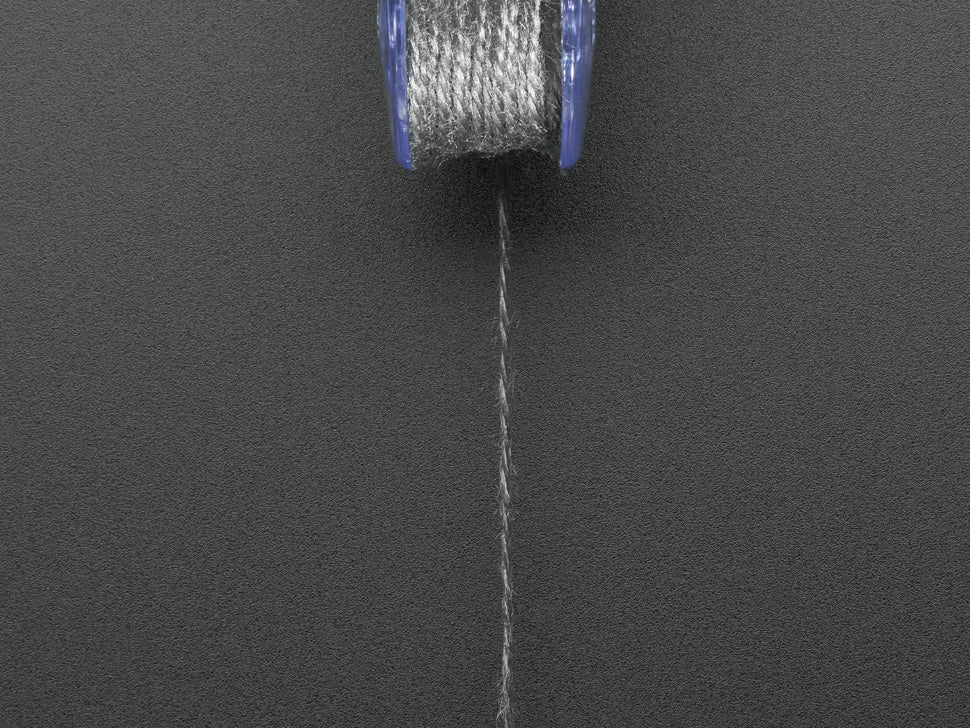 Stainless Thin Conductive Yarn / Thick Conductive Thread - 35 ft