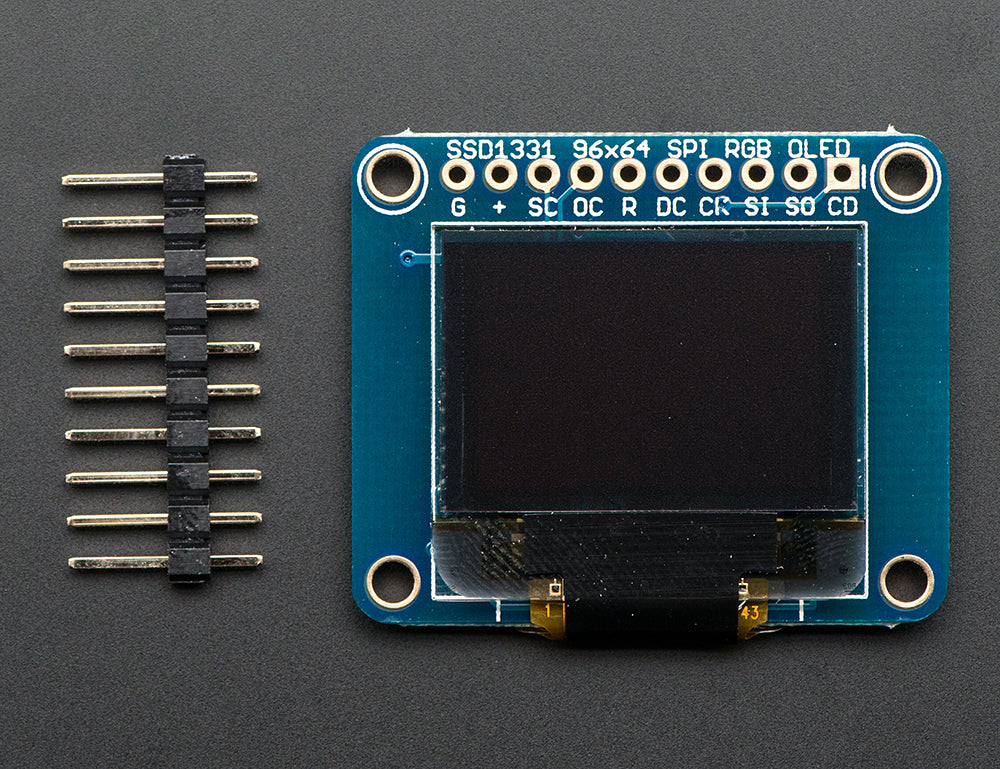 OLED Breakout Board - 16-bit Color 0.96" w/microSD holder