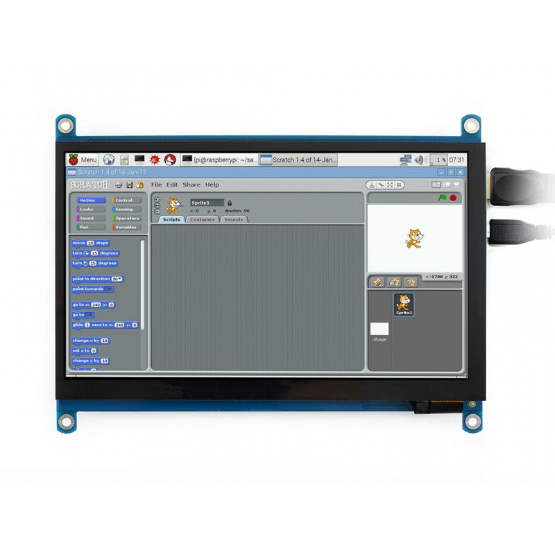 7inch HDMI LCD (H), 1024x600, IPS