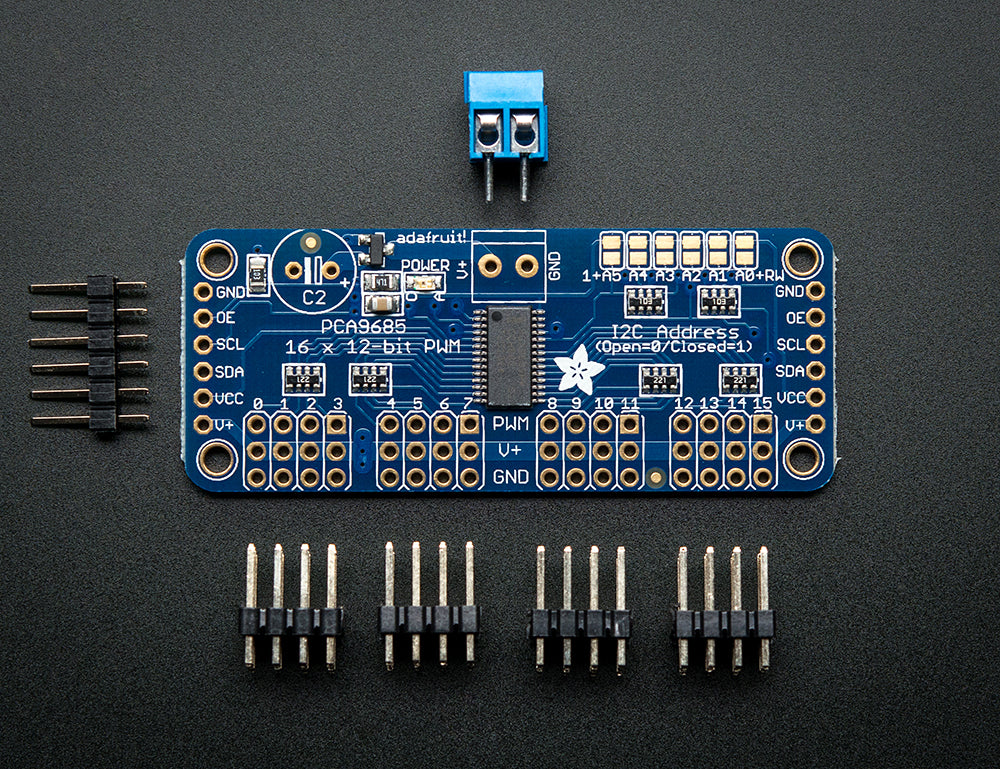 Adafruit 16-Channel 12-bit PWM/Servo Driver - I2C interface - PCA9685