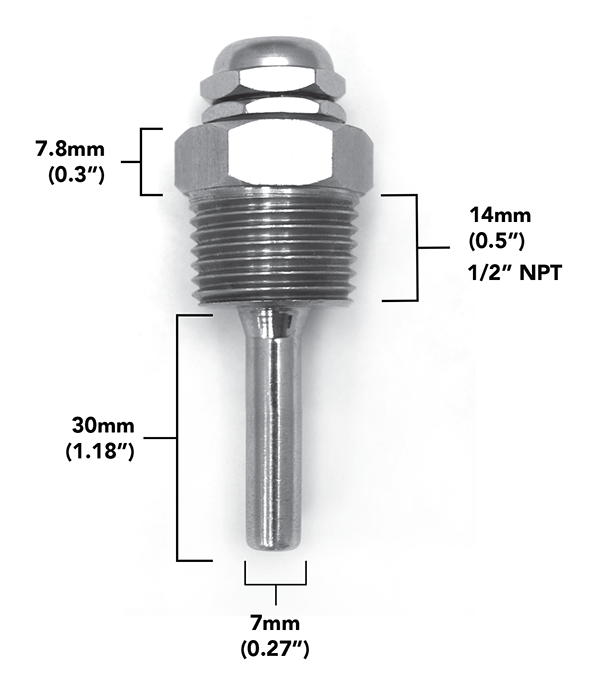 Atlas Scientific PT-1000 30mm Temperature Thermowell