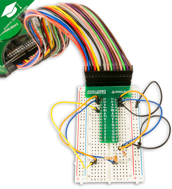 Breadboard Breakout for Analog Discovery