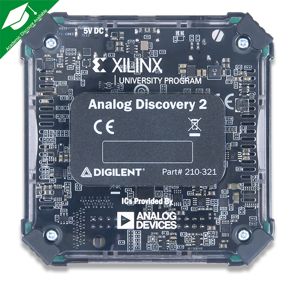 Analog Discovery 2: 100MS/s USB Oscilloscope, Logic Analyzer and Variable Power Supply