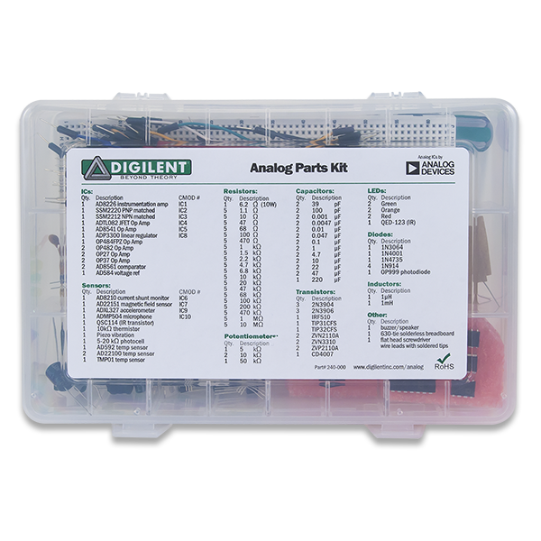 Analog Parts Kit by Analog Devices: Companion Parts Kit for the Analog ...