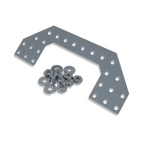 Angled Plate Expansion Kit: Punched Metal Expansion Plate for Digilent Robot Kits