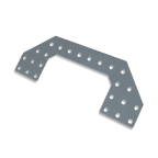 Angled Plate Expansion Kit: Punched Metal Expansion Plate for Digilent Robot Kits