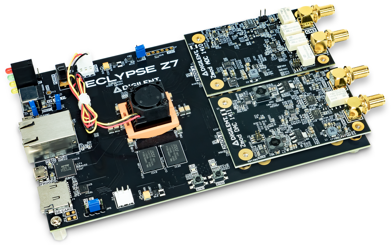 Eclypse Z7: Zynq-7000 SoC Development Board with SYZYGY-compatible Expansion and two Zmod DACs