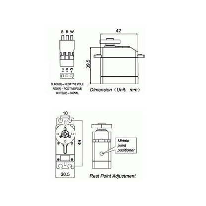 Servo - Generic High Torque Continuous Rotation (Standard Size)