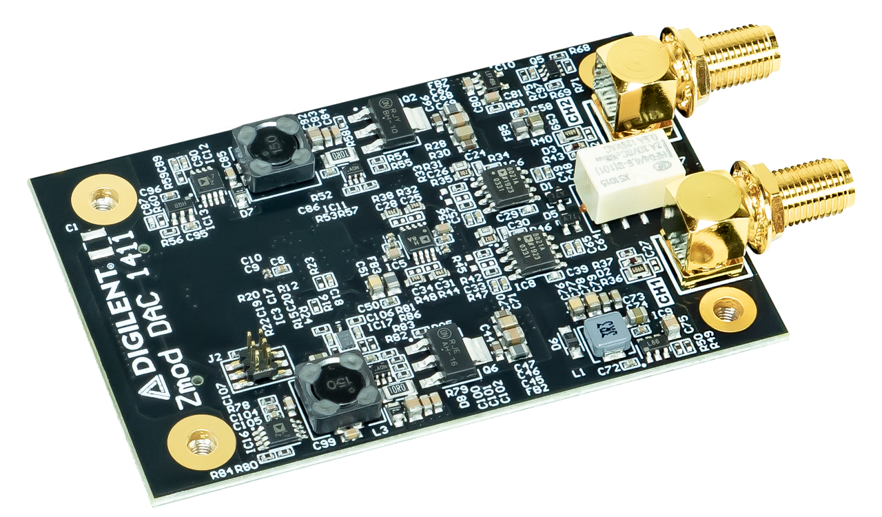 Zmod DAC 1411: SYZYGY-compatible Dual-channel 14-bit Digital-to-Analog Converter Module
