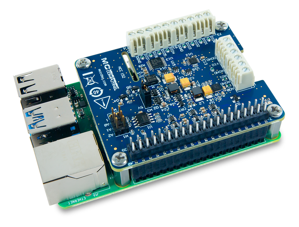 MCC 134: Thermocouple Measurement DAQ HAT for Raspberry Pi®