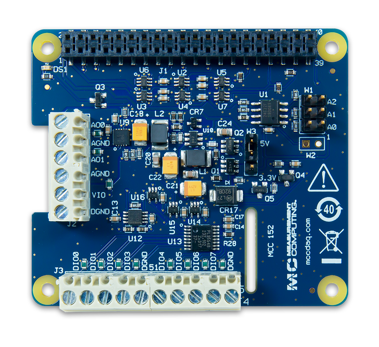MCC 134: Thermocouple Measurement DAQ HAT for Raspberry Pi®