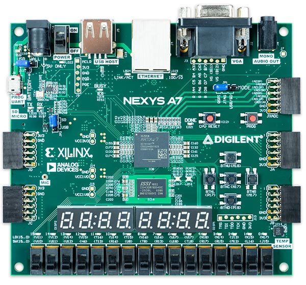 Nexys A7:100T FPGA Trainer Board Recommended for ECE Curriculum