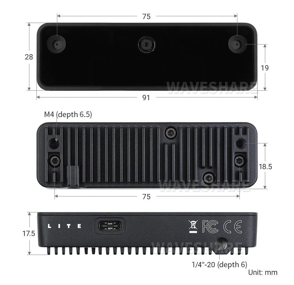 OAK-D-Lite HD Camera Development Kit, OpenCV AI Machine Vision Kit - Auto Focus