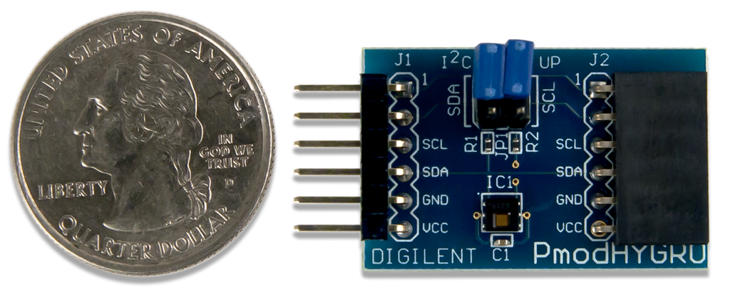 Pmod HYGRO: Digital Humidity and Temperature Sensor