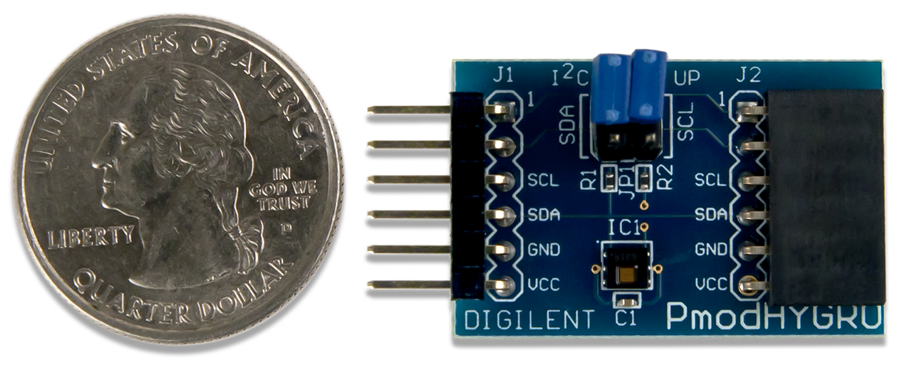 Pmod HYGRO: Digital Humidity and Temperature Sensor