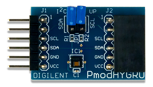 Pmod HYGRO: Digital Humidity and Temperature Sensor