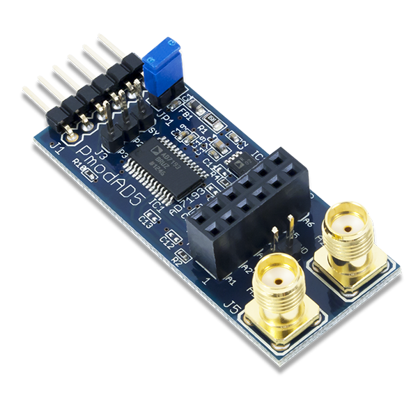 Pmod AD5: 4-channel 4.8 kHz 24-bit A/D Converter