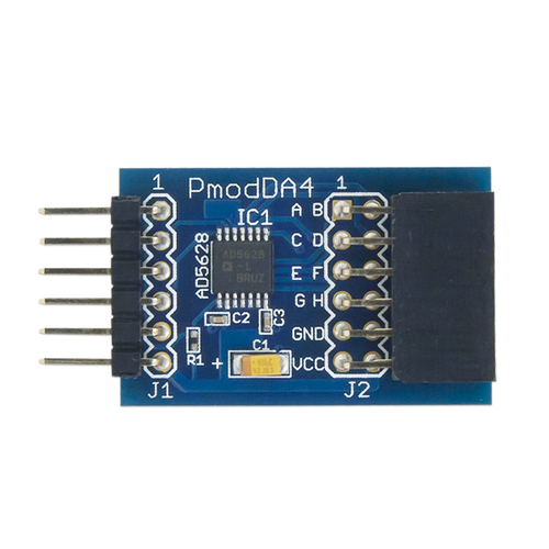 Pmod DA4: Eight 12-bit D/A Outputs