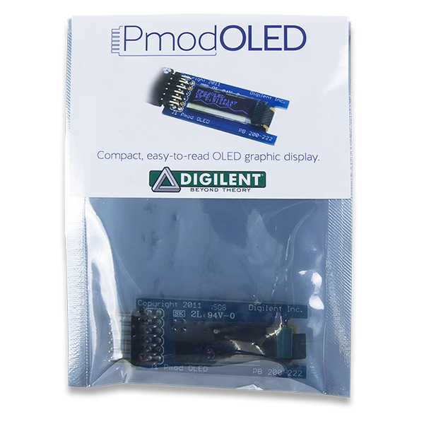 Pmod OLED: 128 x 32 Pixel Monochromatic OLED Display